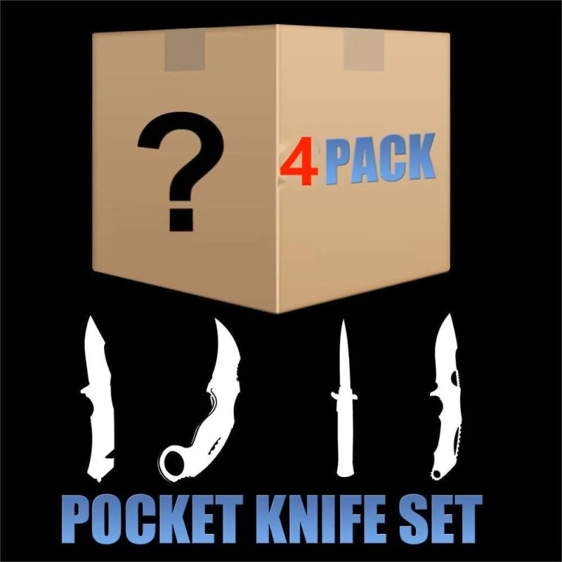 Mystery 1/2/4/8 Pack Pocket Knifes With Sharpening Stone