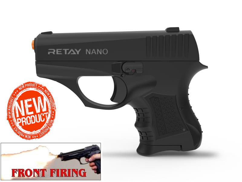 Retay NANO 8MM Model Front Firing Blank Gun Black Finish