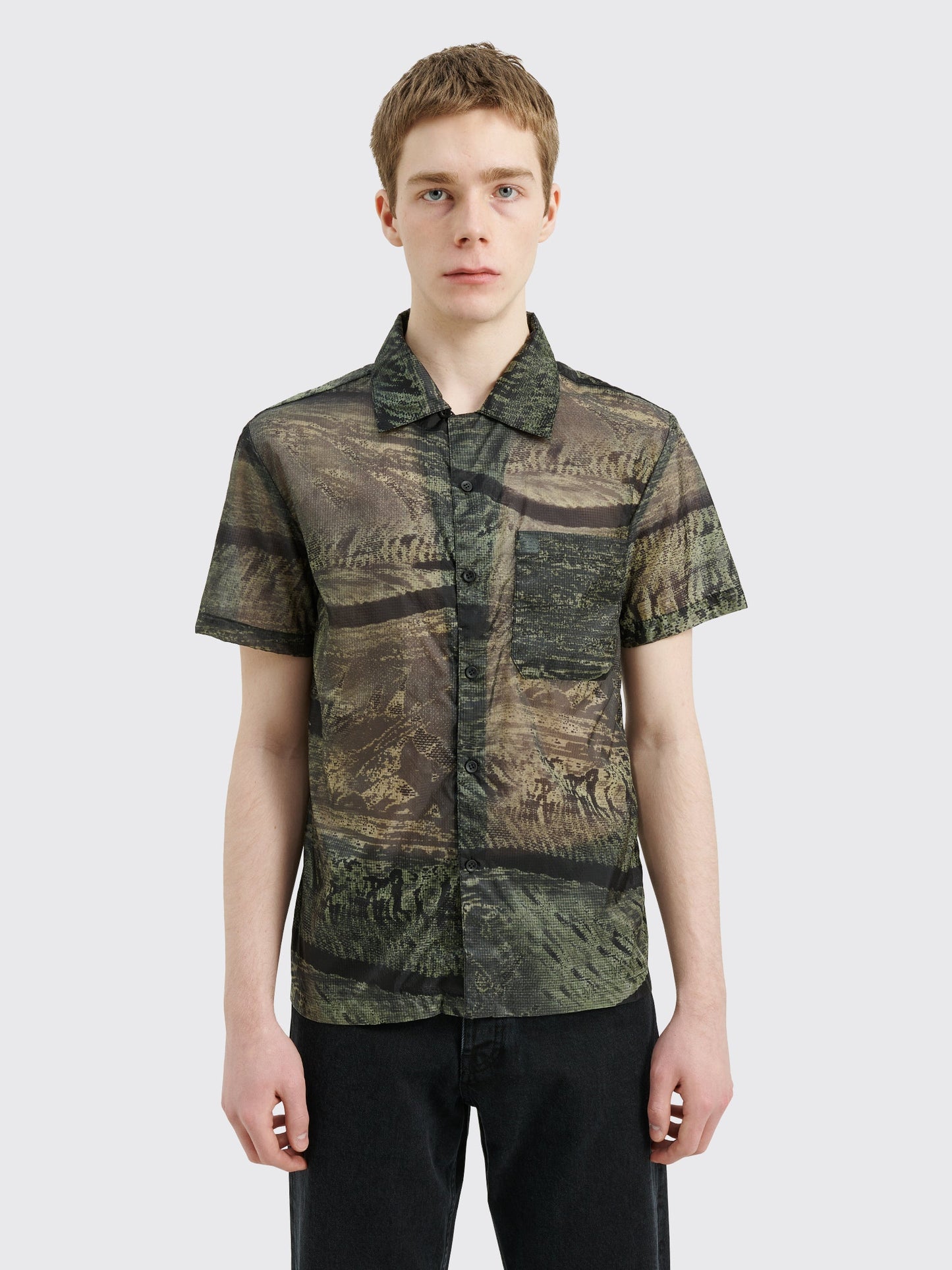 Olly Shinder Camouflage Shirt Forest Green