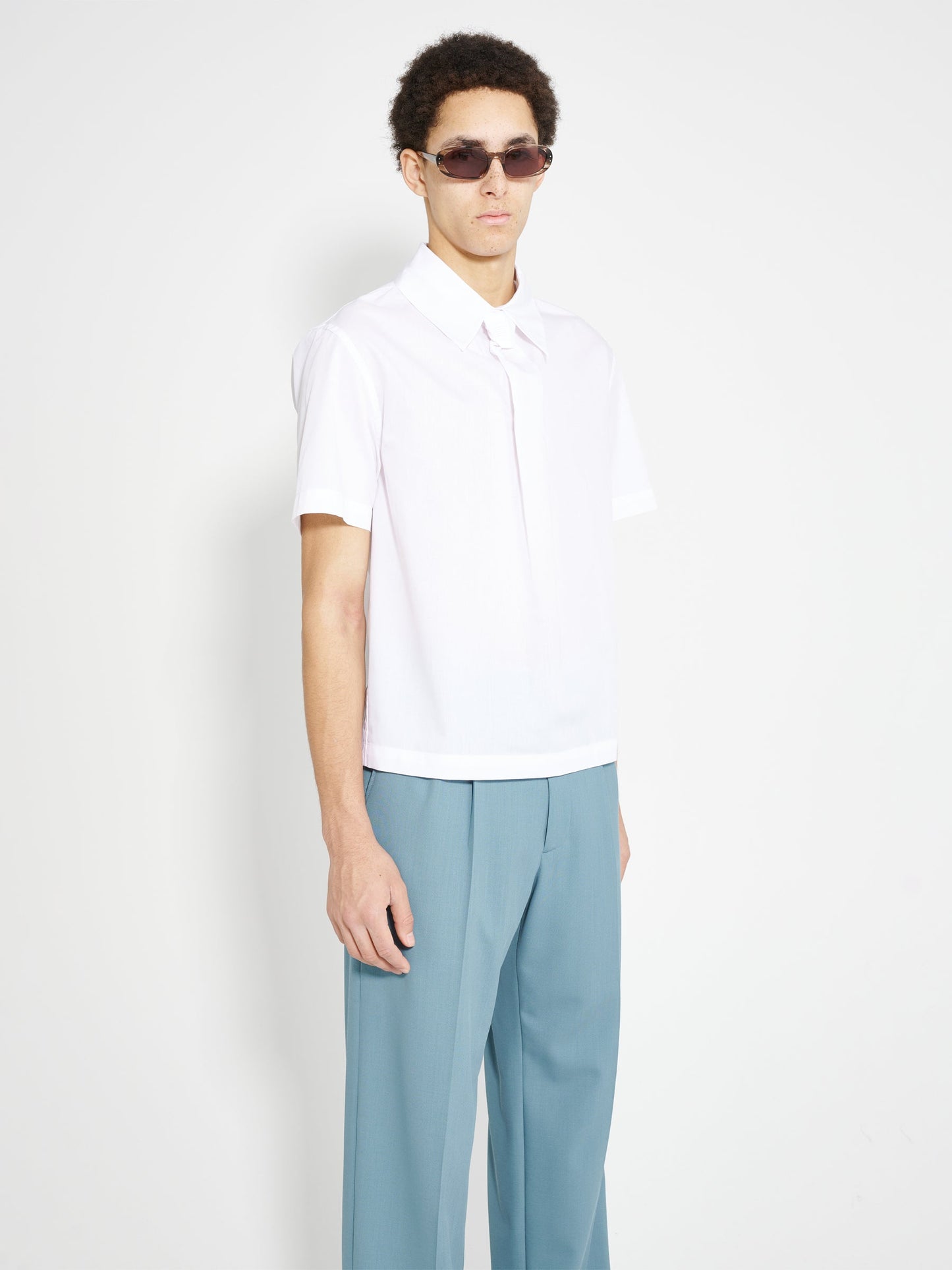 Olly Shinder Vanishing Tie Shirt White