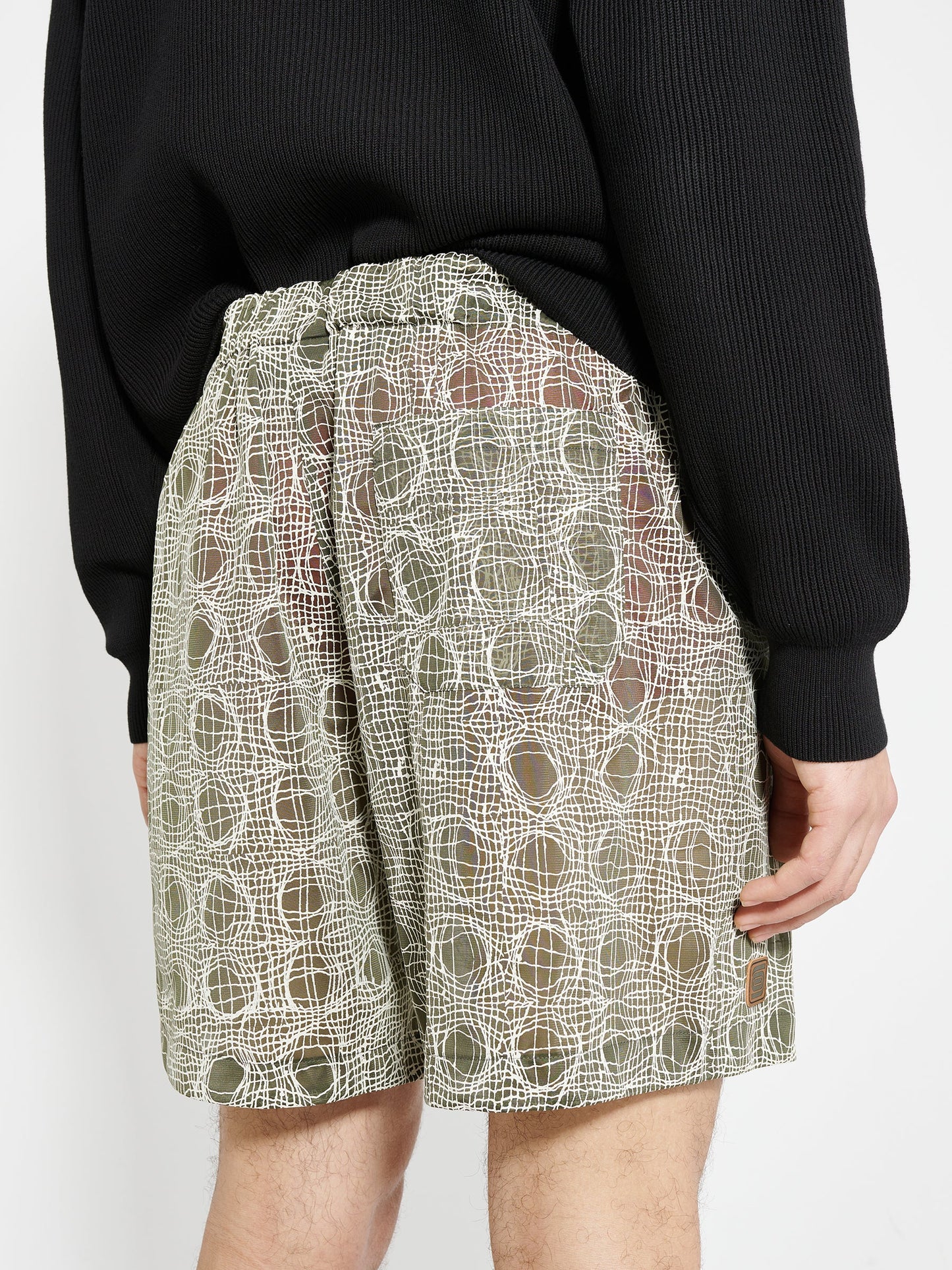 Olly Shinder Warp Print Sport Shorts Printed Green