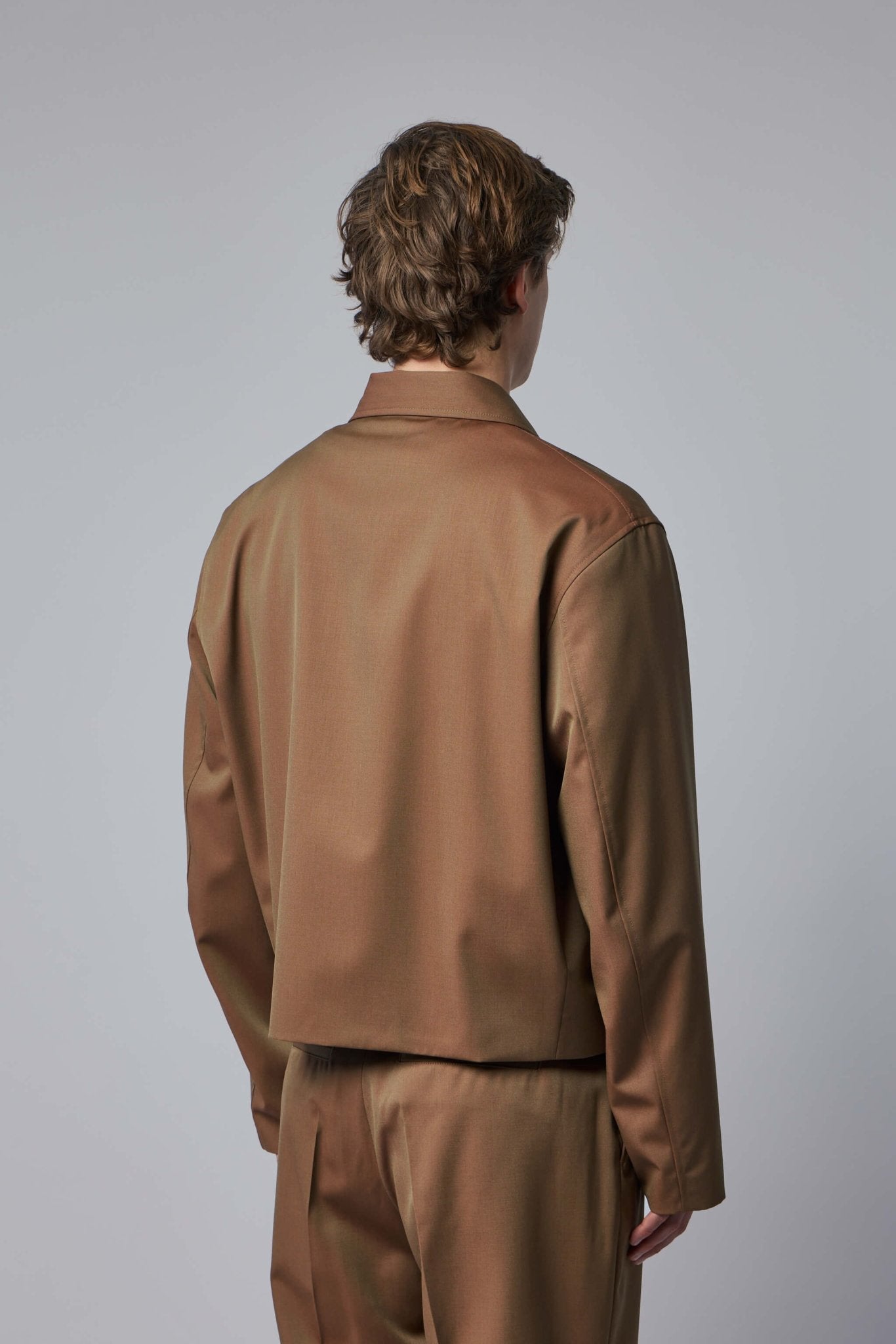 Mini Jacket Bronze Cangiante Fine Wool