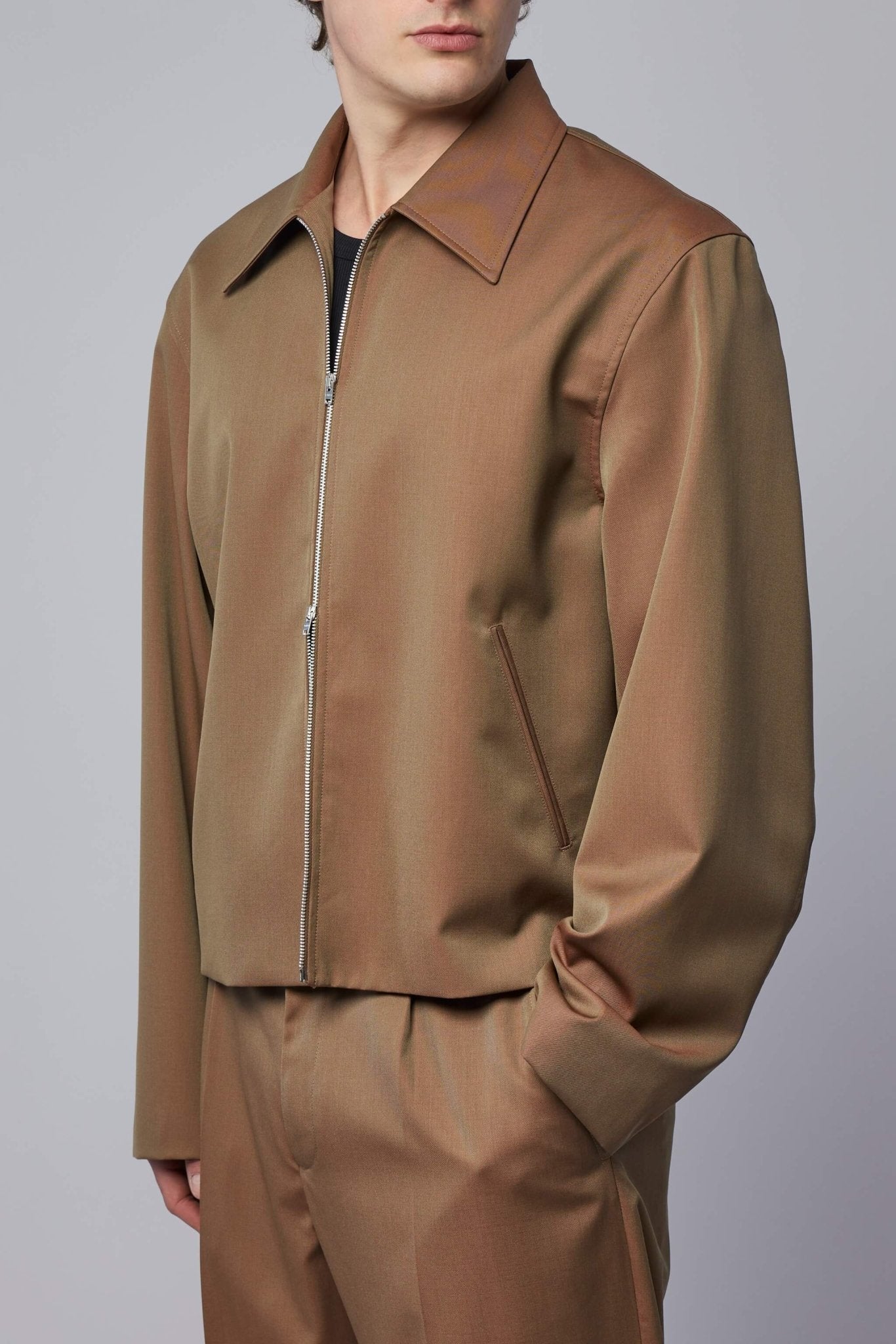 Mini Jacket Bronze Cangiante Fine Wool