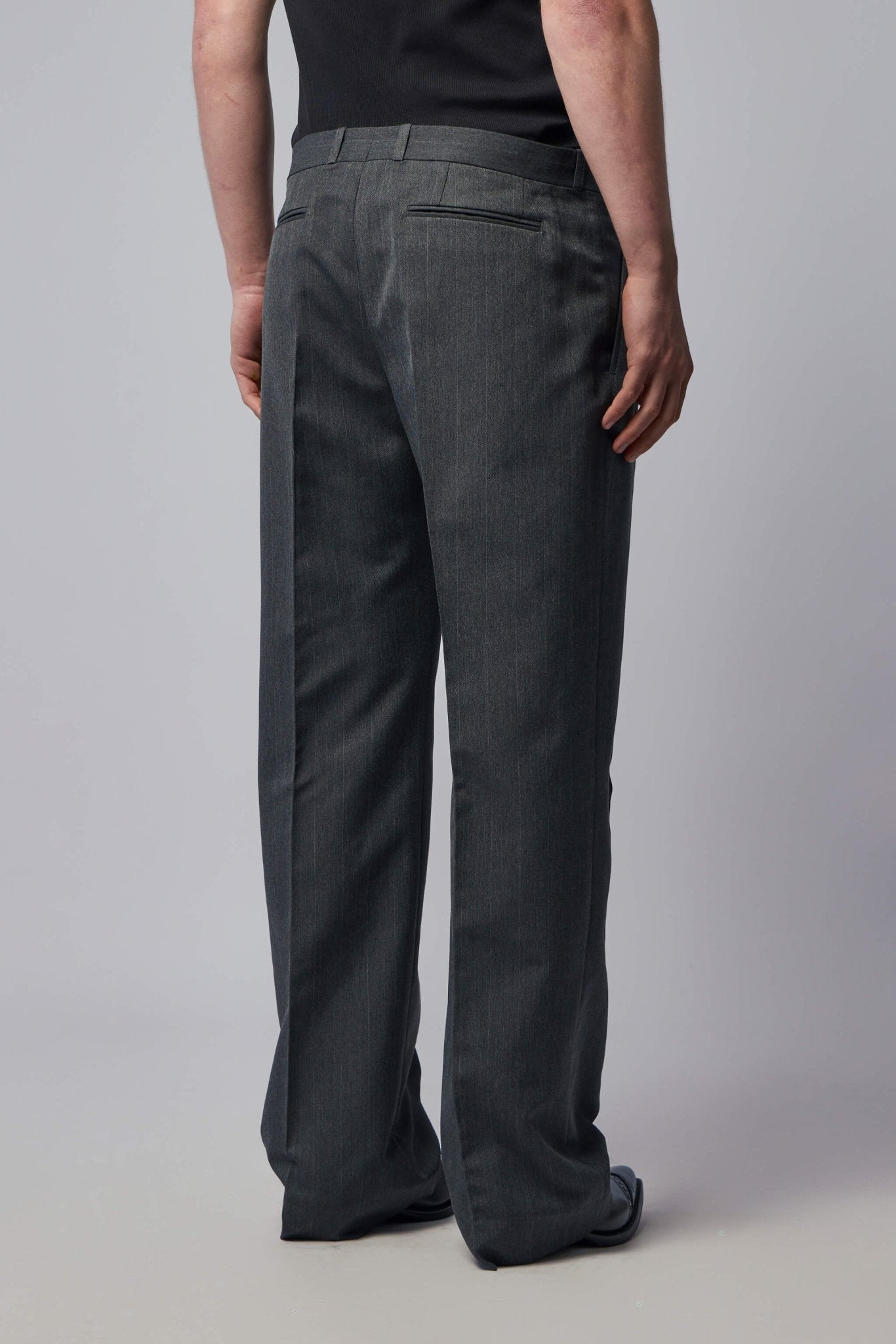 Slack Trouser Shark Pinstripe Herringbone