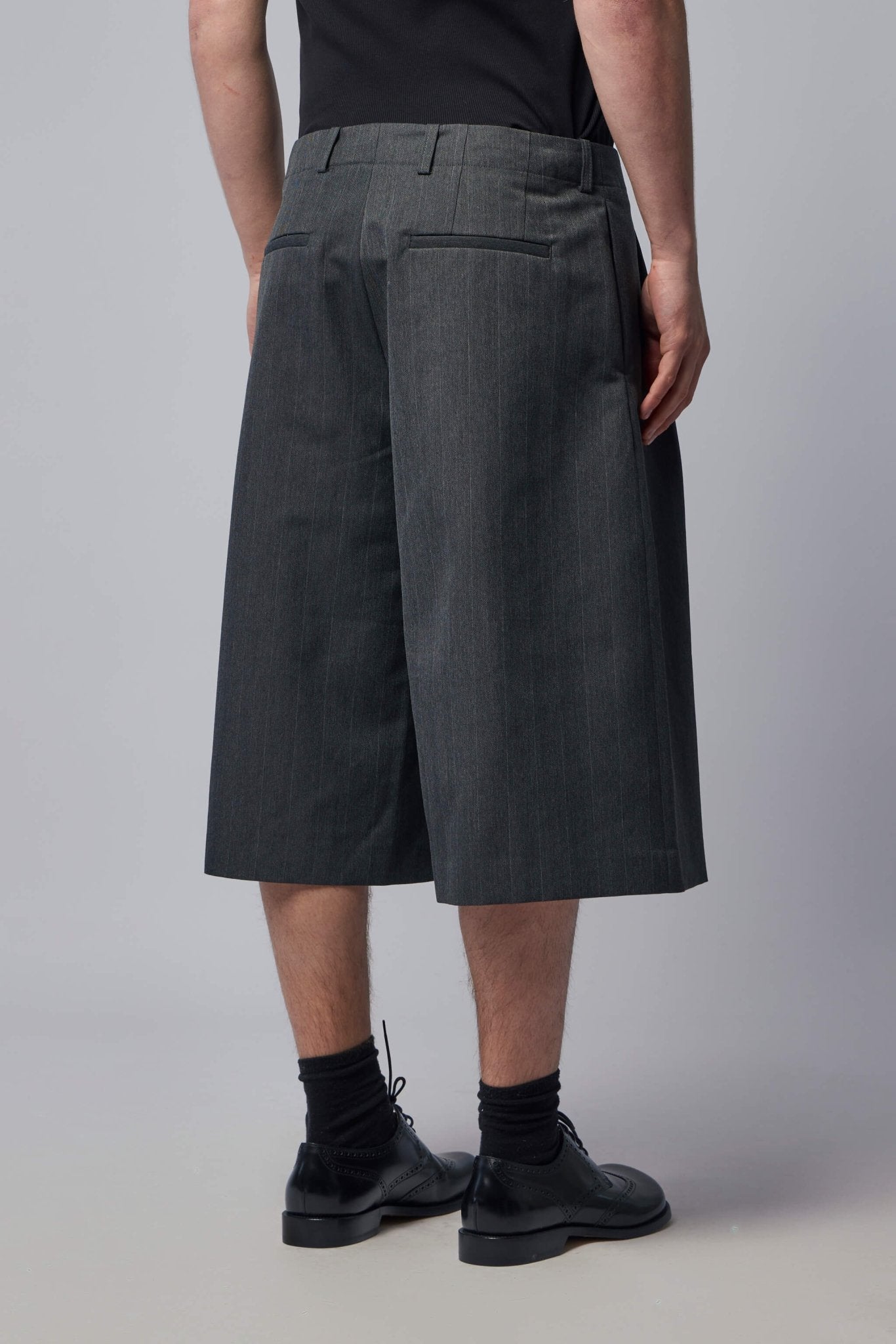 Split Shorts Shark Pinstripe Herringbone