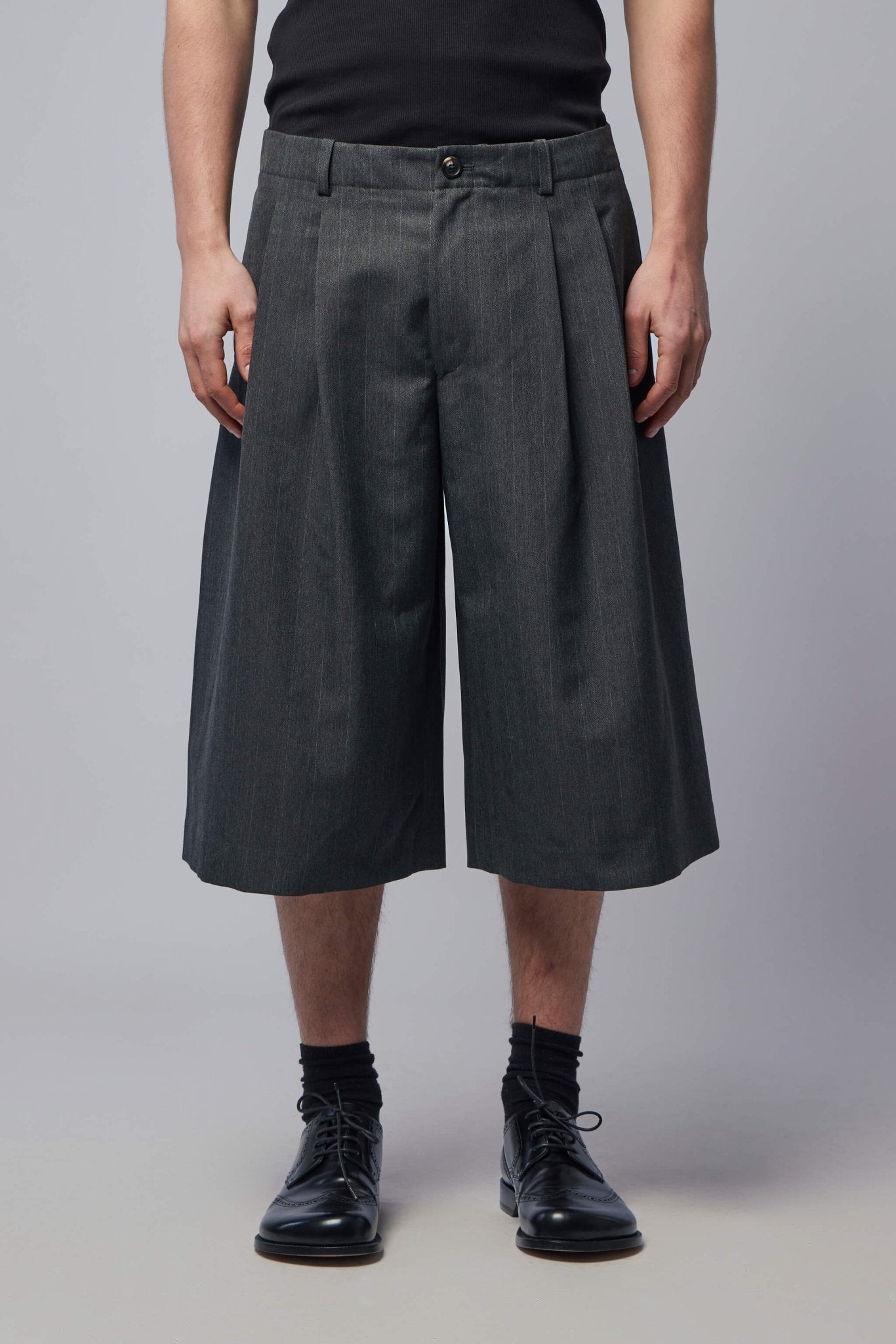 Split Shorts Shark Pinstripe Herringbone