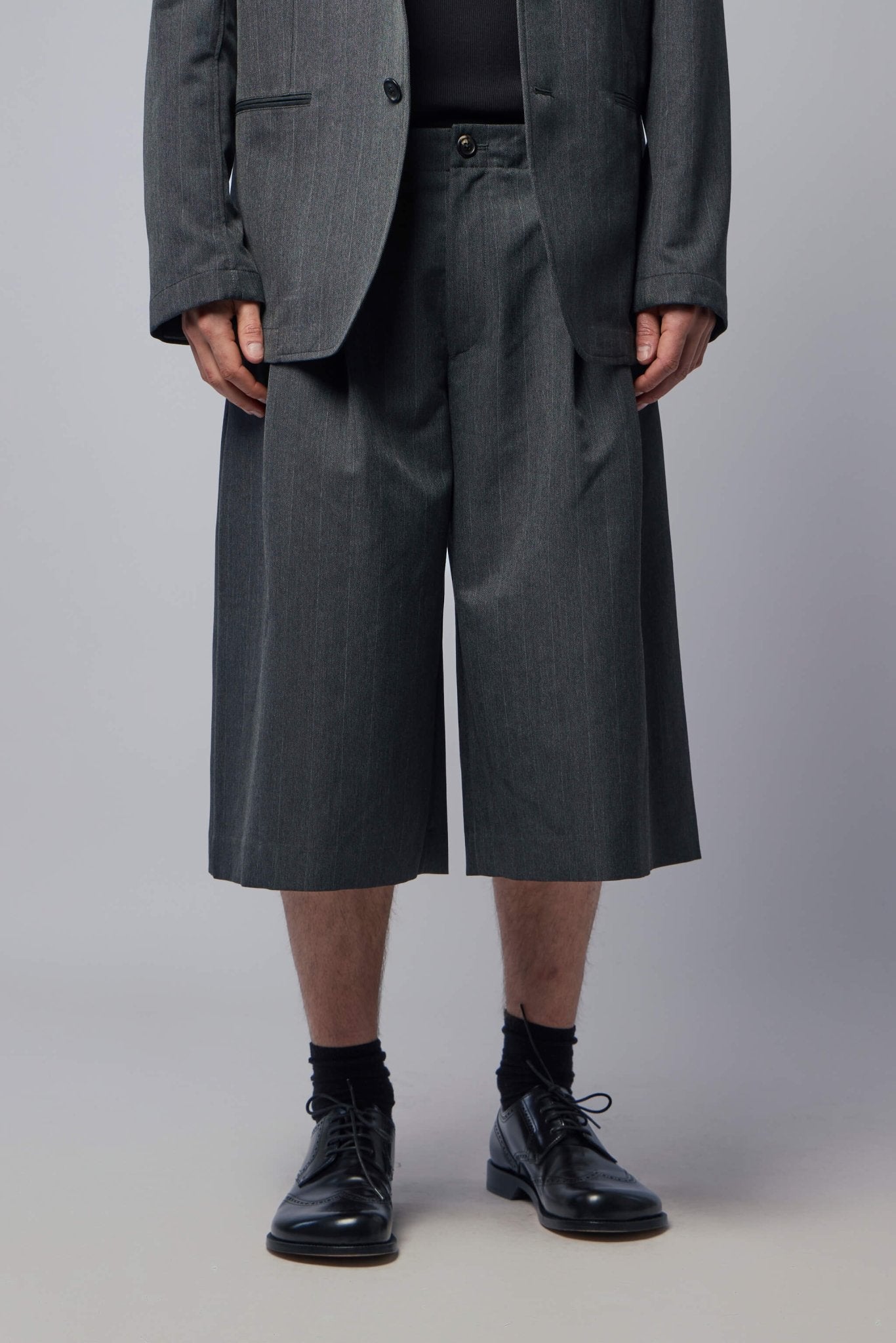 Split Shorts Shark Pinstripe Herringbone