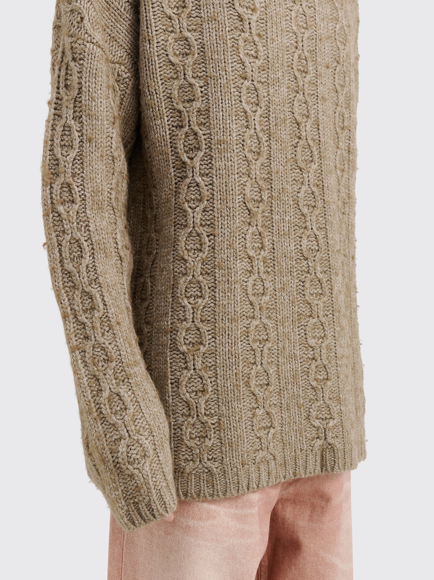 Our Legacy Funky Chain Knit Popover Roundneck Sweater Peafowl