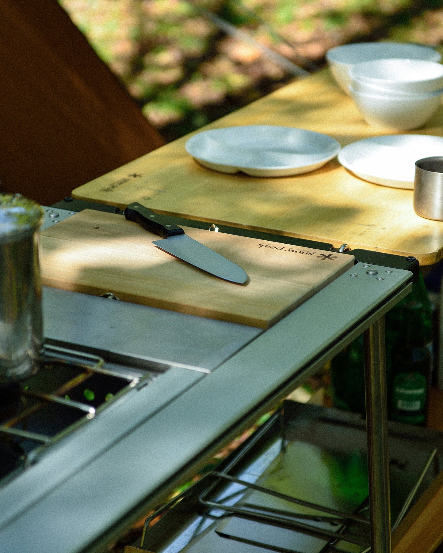 Cuchillo de cocina + Tabla de cortar Snow Peak