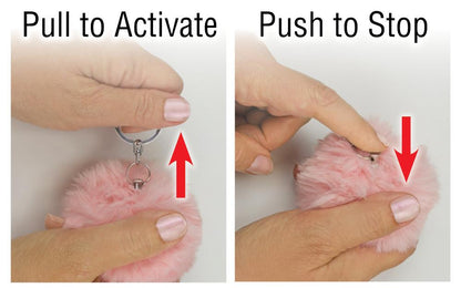 Puff Ball Cane Alarm - 120dB Personal Emergency Alert