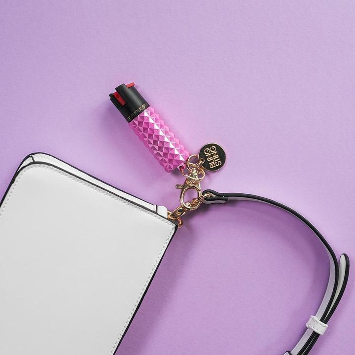 Pepper Spray - Bling Sting: 1/2 oz, Studded Clip-On for Cane