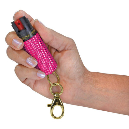 Bling Sting Pepper Spray: Studded, Clip-on 1/2 oz