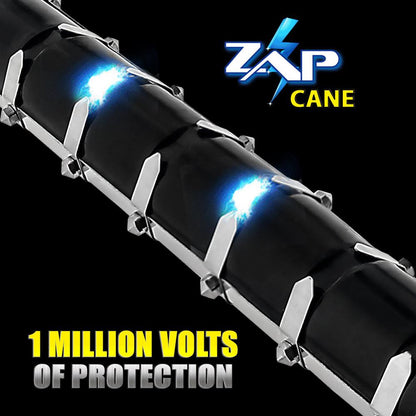 Zap Cane: Hidden Style Stun Gun & LED Flashlight, Rechargeable