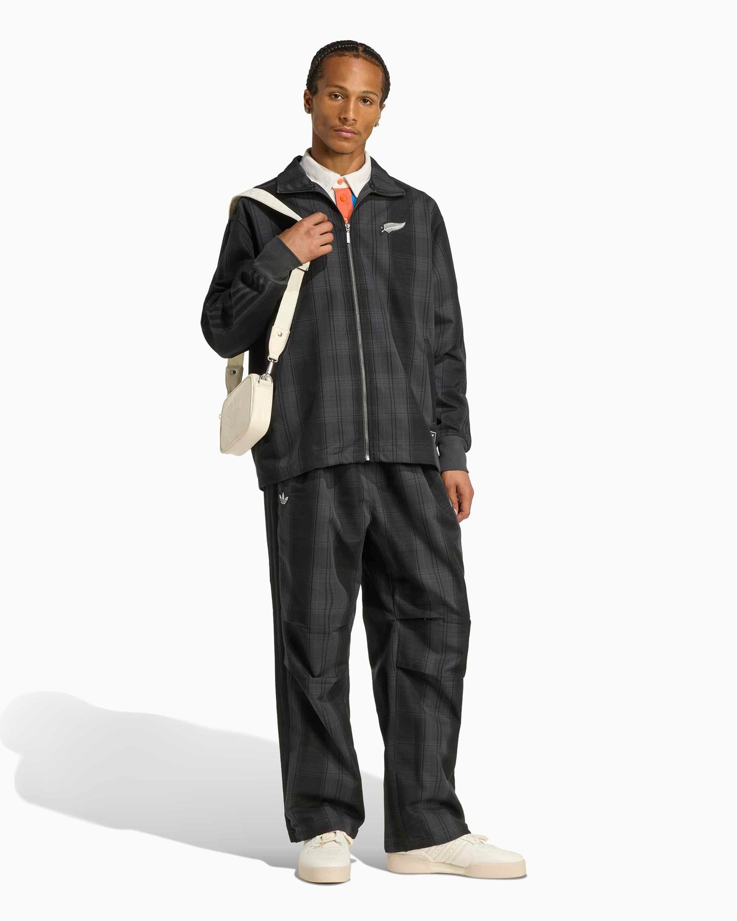 Pantalones de chandal Relaxed adidas Originals x All Blacks Firebird Plaid para hombre