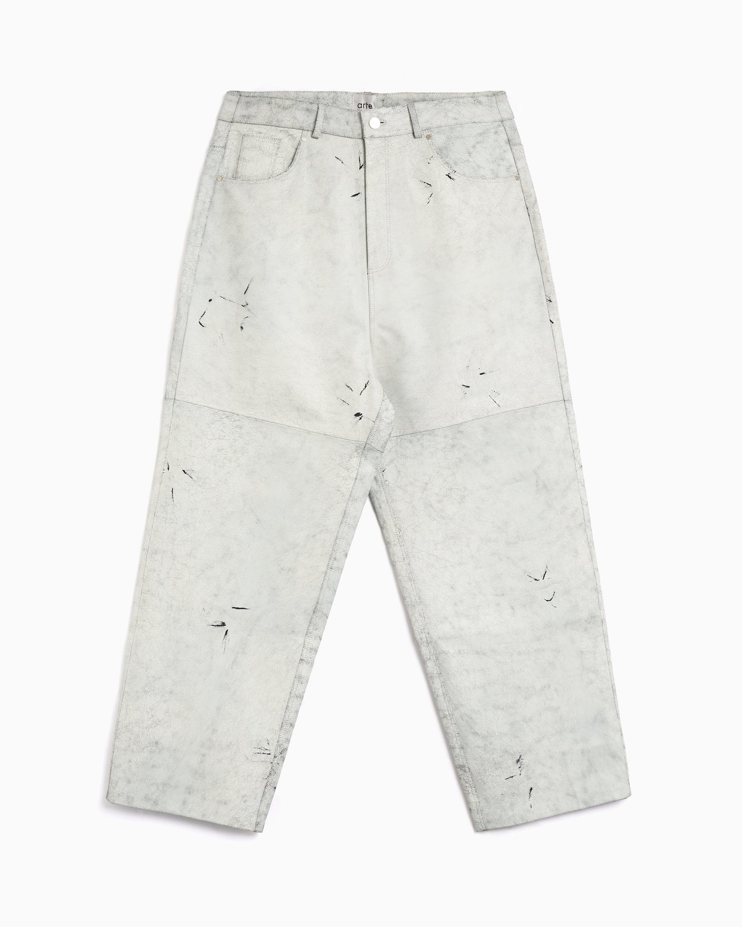 Pantalones Baggy de cuero Arte Antwerp Cracked para hombre