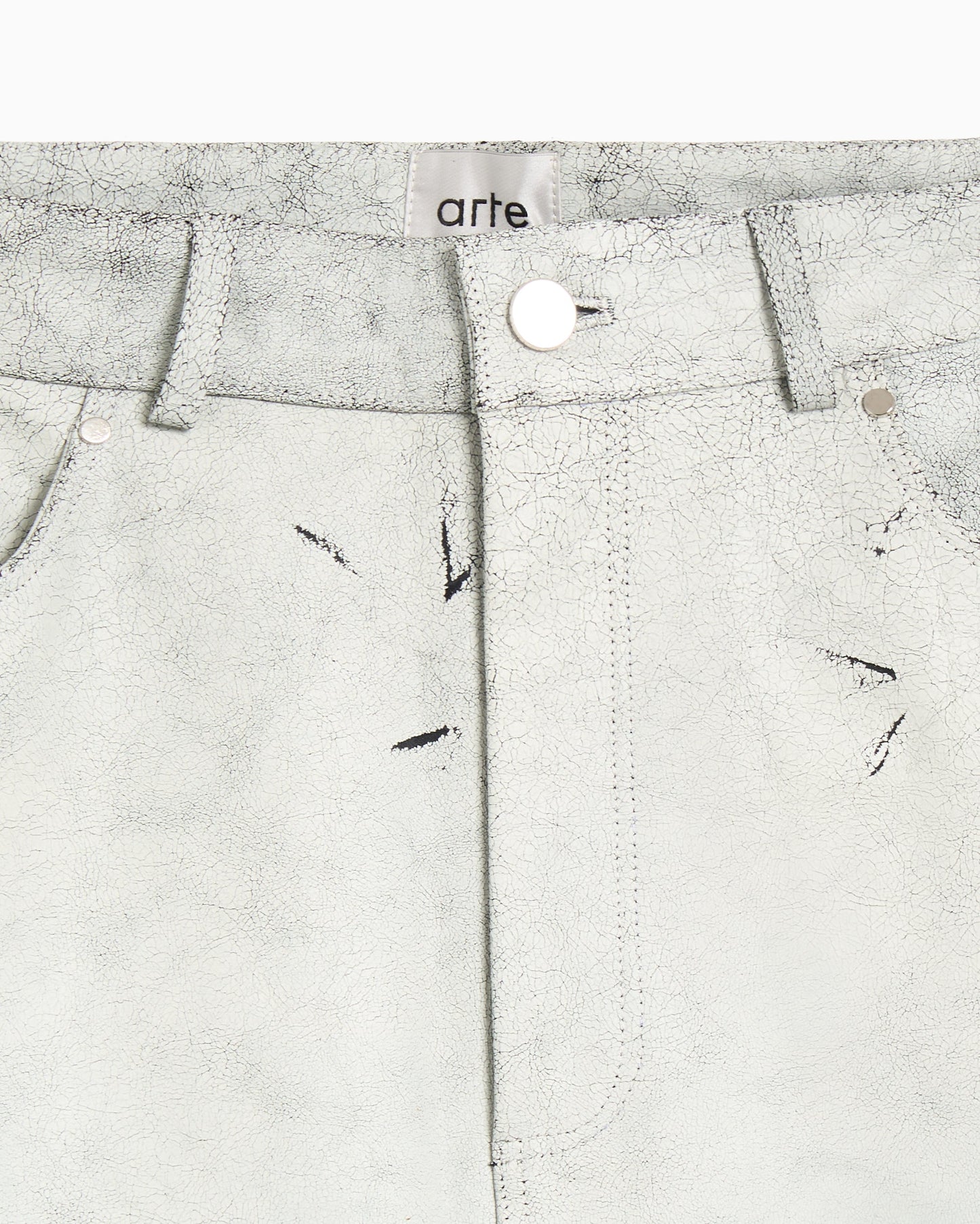Pantalones Baggy de cuero Arte Antwerp Cracked para hombre