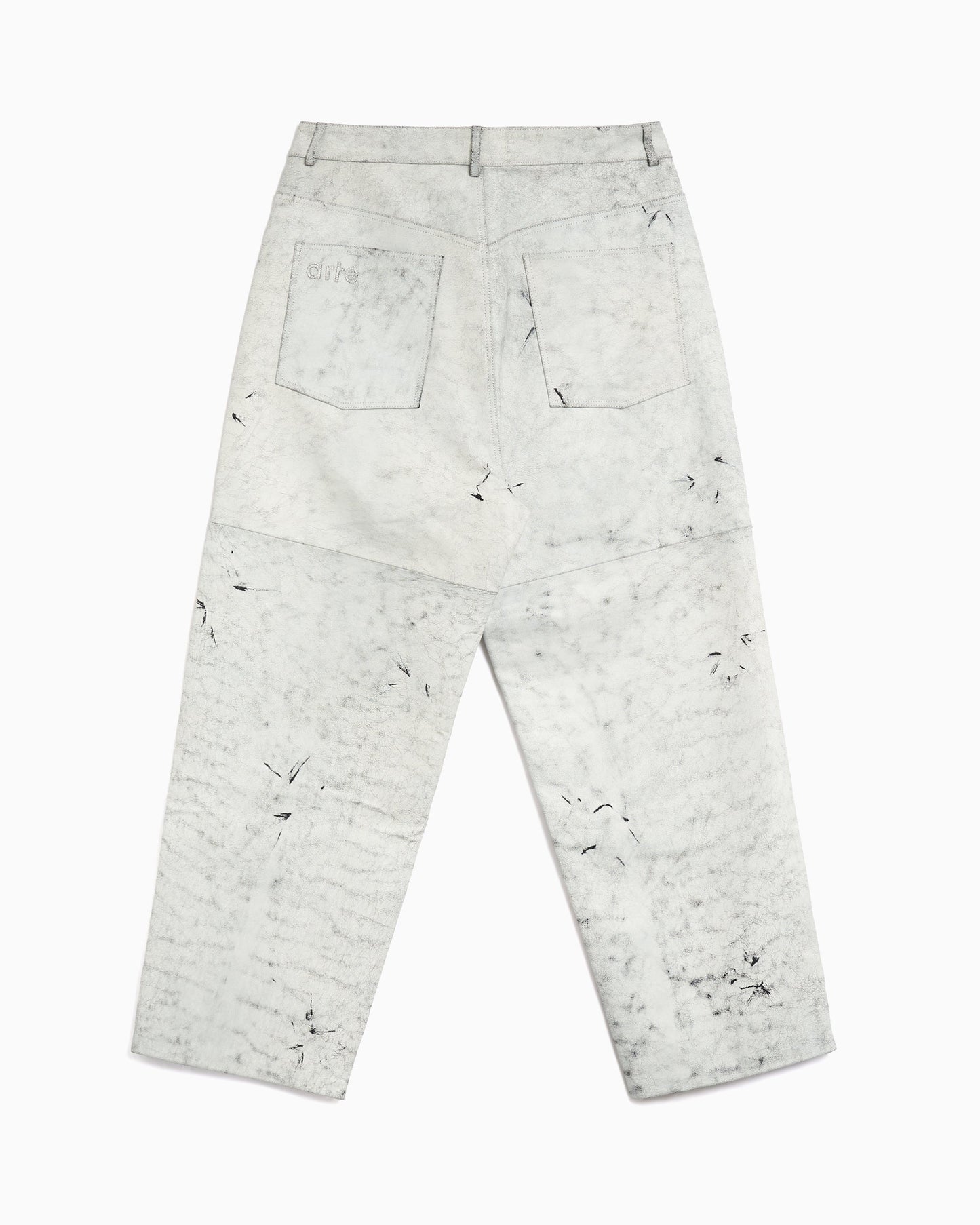 Pantalones Baggy de cuero Arte Antwerp Cracked para hombre