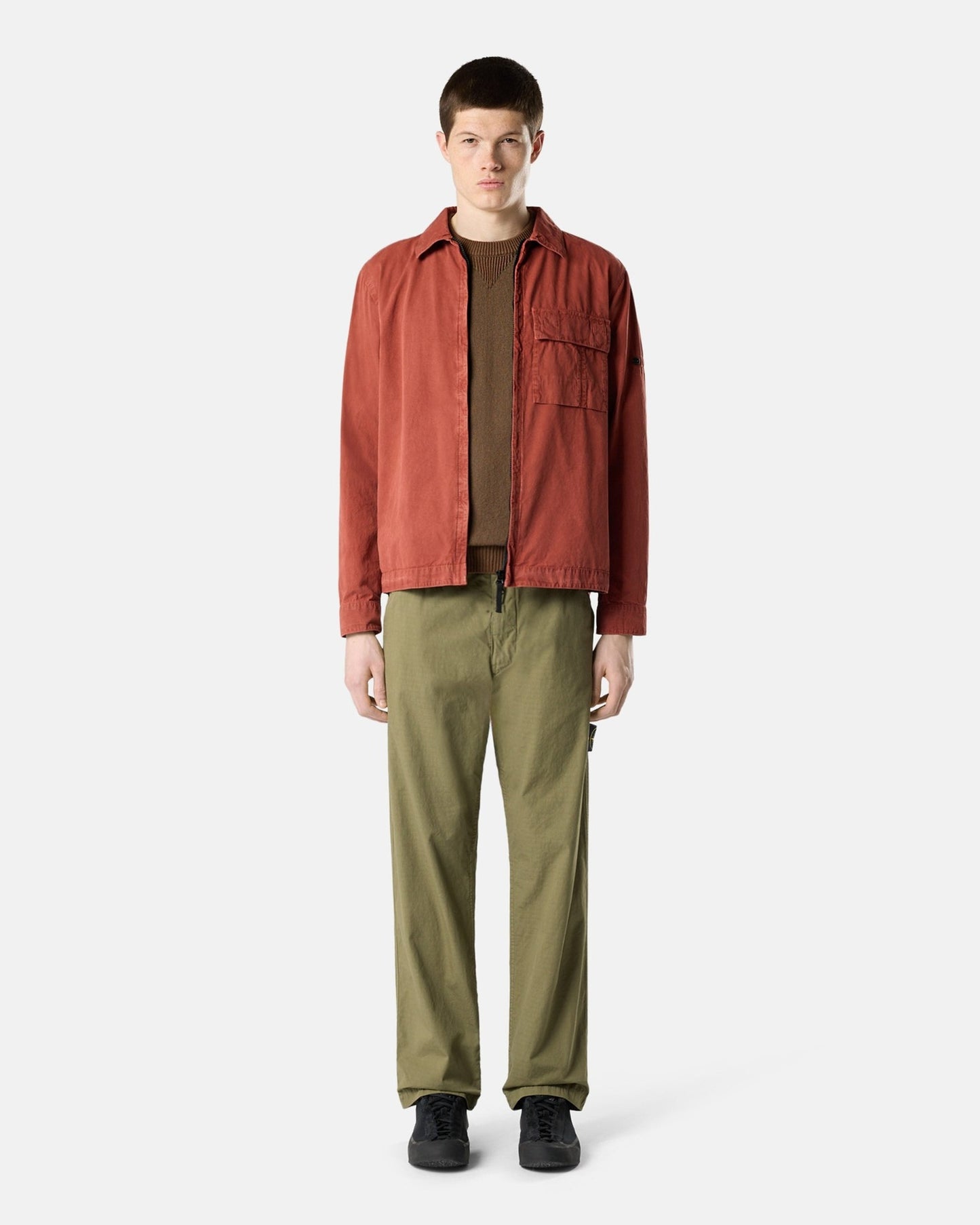 Pantalones chinos Relaxed Stone Island Mercerised Cotton Ripstop para hombre