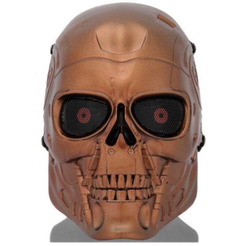 Terminator Full Face Airsoft Mesh Mask - Red Bronze