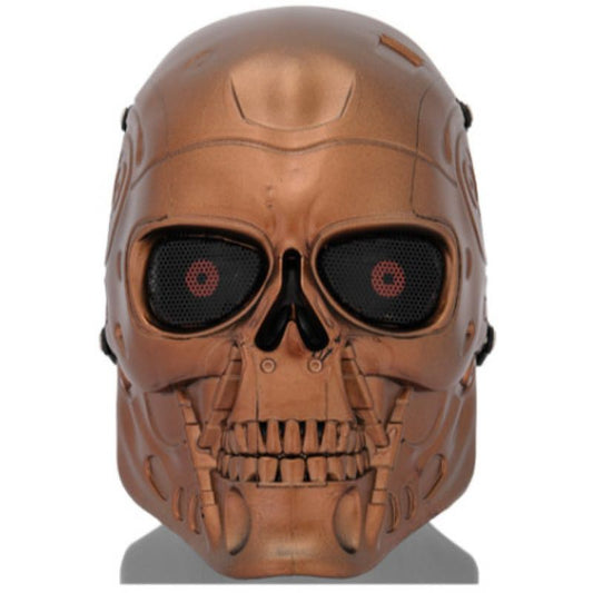 Terminator Full Face Airsoft Mesh Mask - Red Bronze