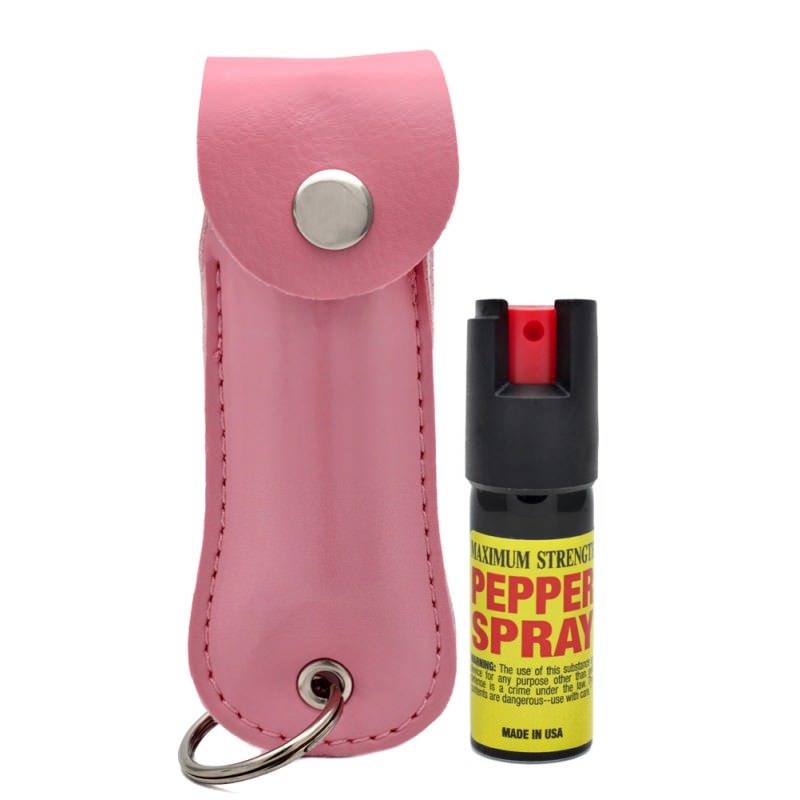 Pink Keychain Personal Defense Pepper Spray OC-18 1/2 oz With Case - TOPHATTER'S ARMORY DEALS
