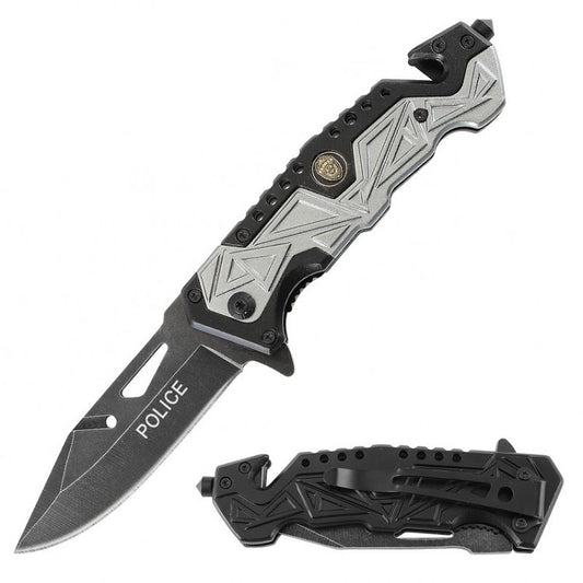 Rescue Spring Assist Police Folding Knife Law Enforcement