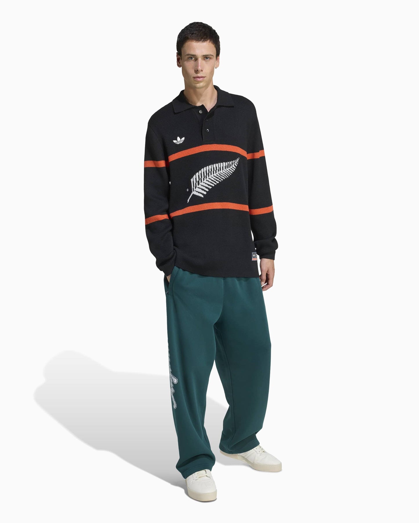 Polo con gráfico Relaxed adidas Originals x All Blacks para hombre