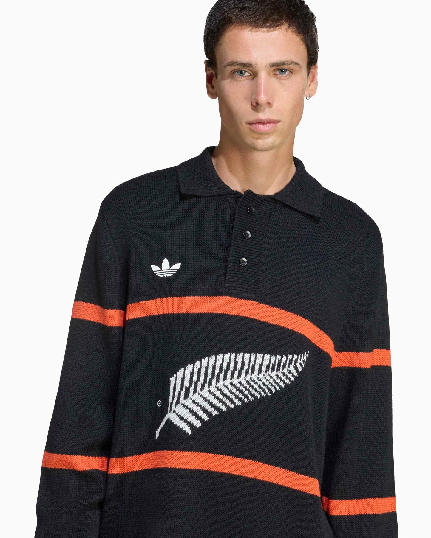 Polo con gráfico Relaxed adidas Originals x All Blacks para hombre