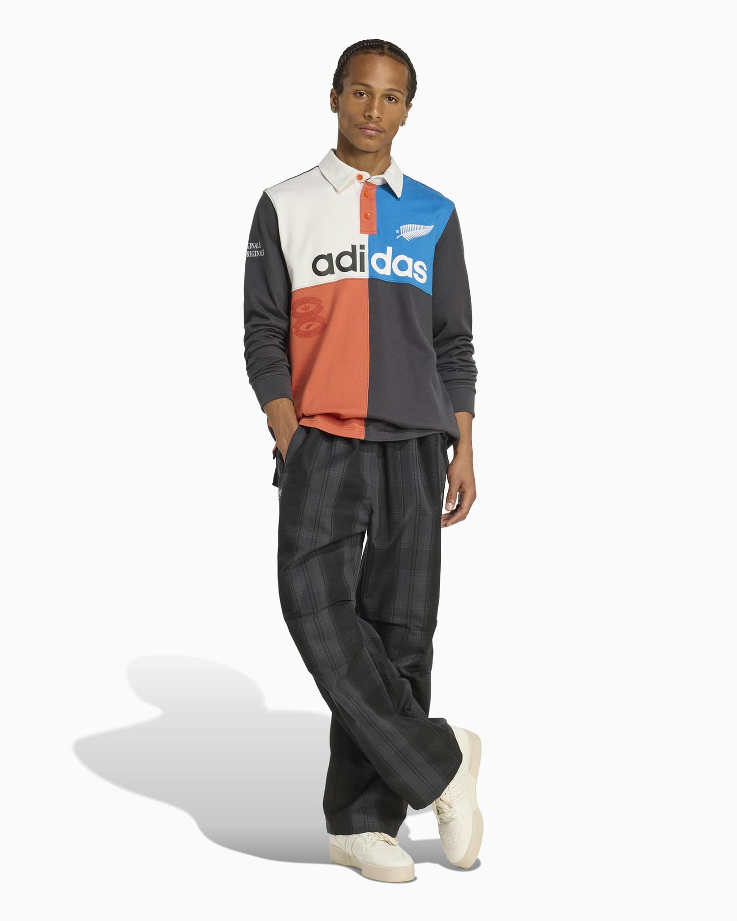 Polo con logo Relaxed adidas Originals x All Blacks Heritage para hombre