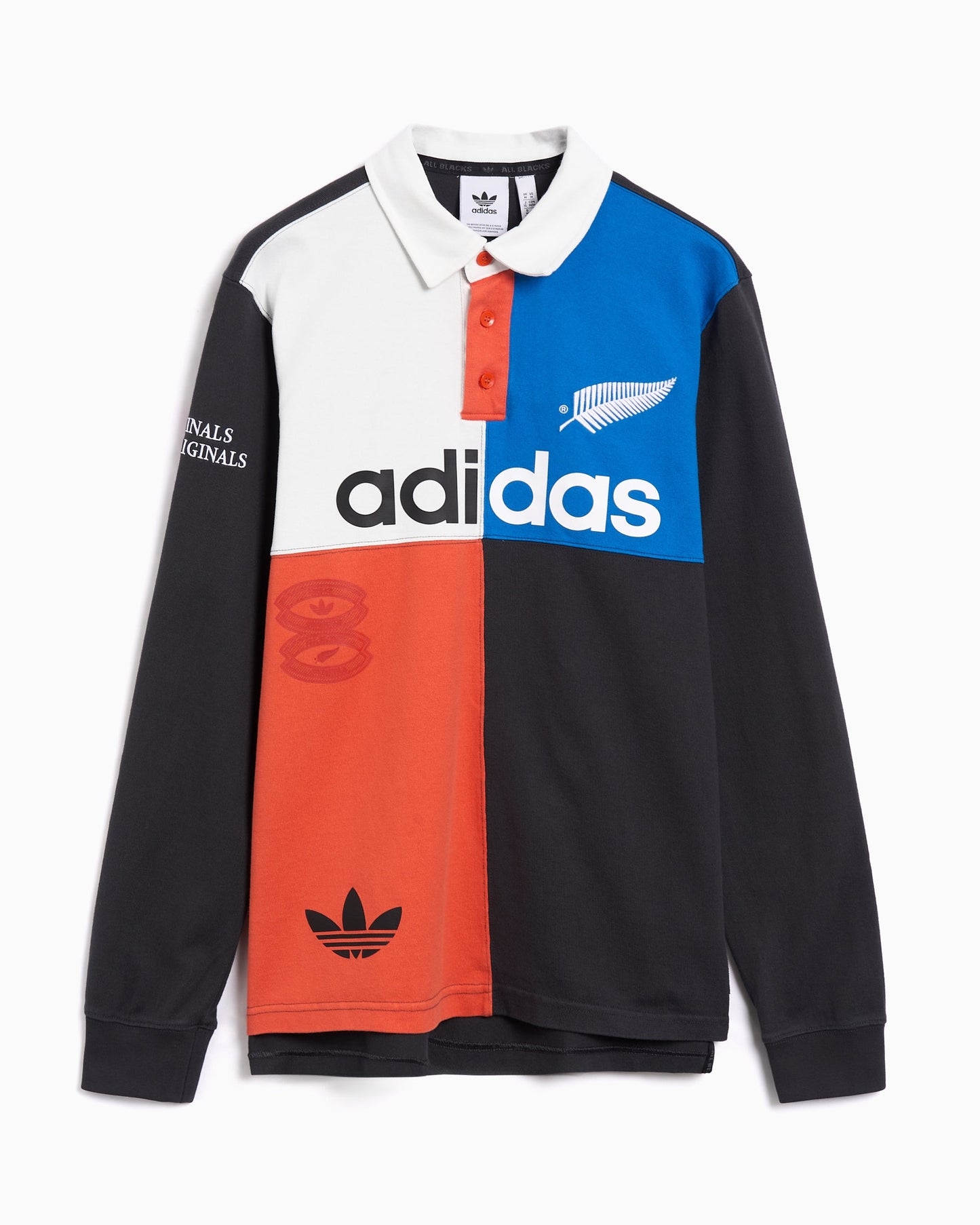 Polo con logo Relaxed adidas Originals x All Blacks Heritage para hombre