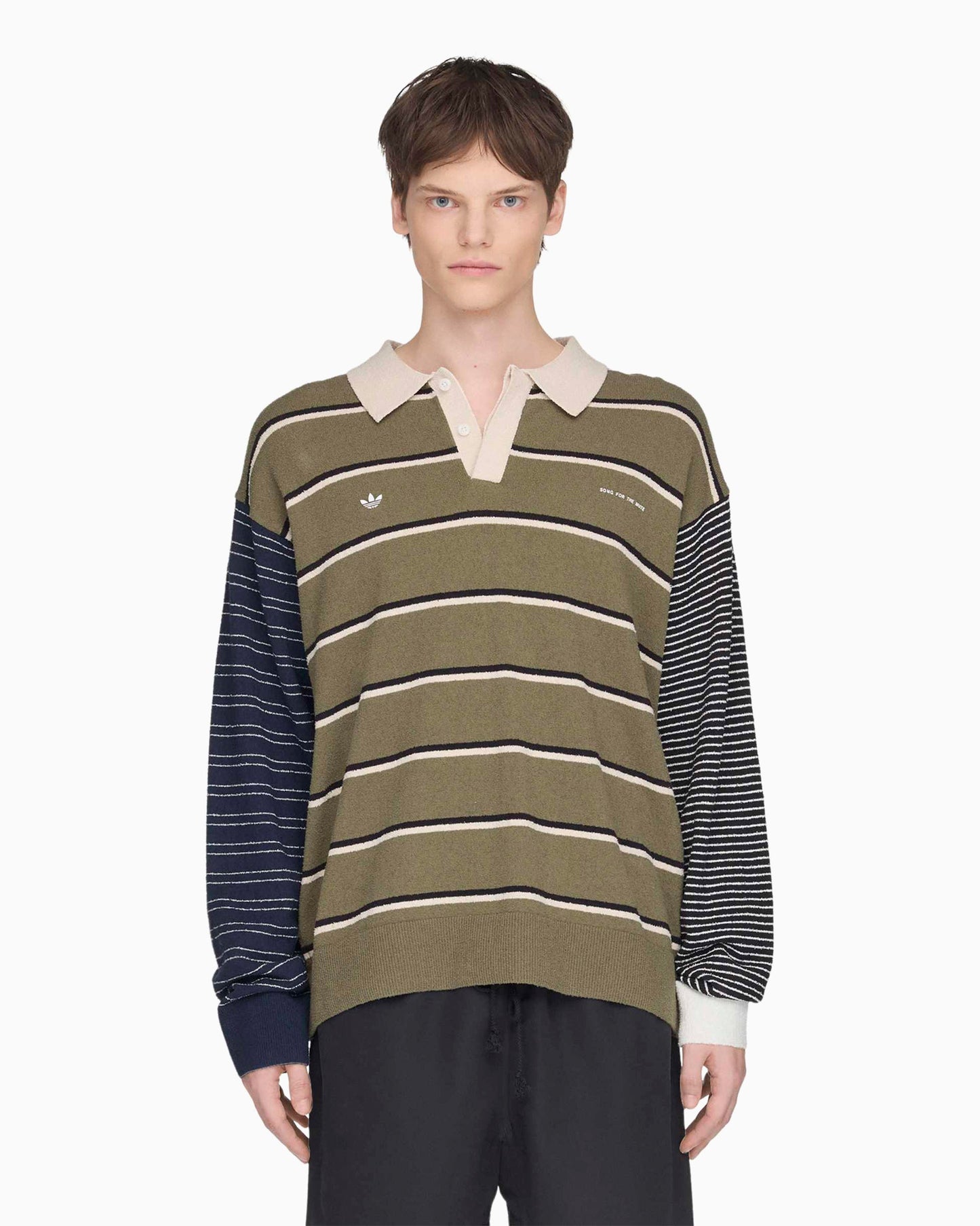 Polo de rayas Relaxed adidas Originals x Song For The Mute 007 Unisex