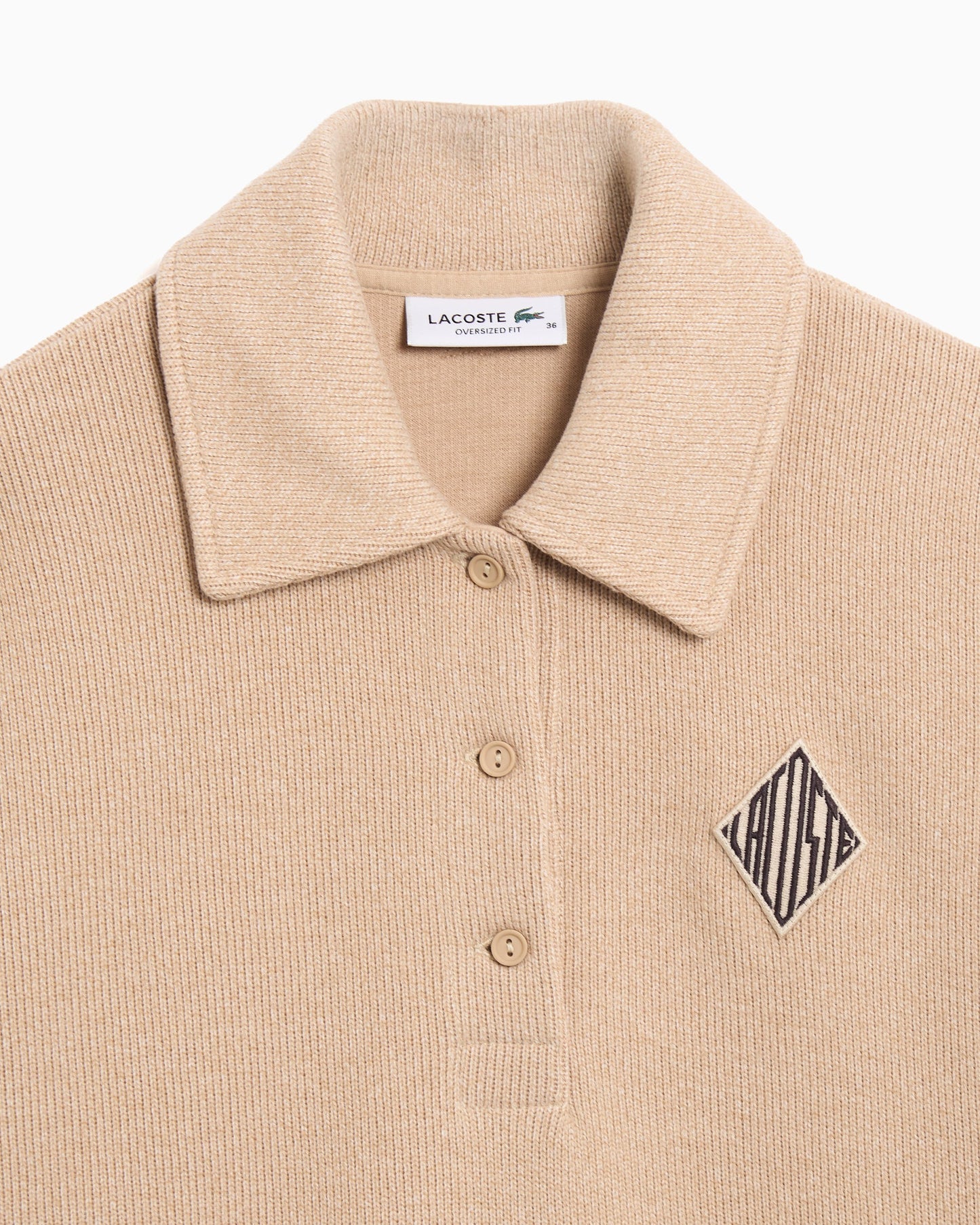 Polo con logo Oversize Lacoste para mujer