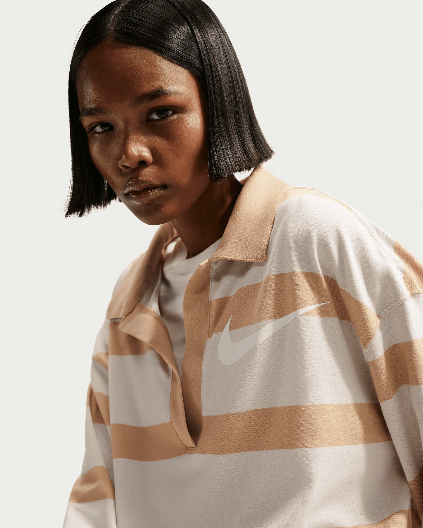 Polo de rayas Oversize Nike Sportswear para mujer