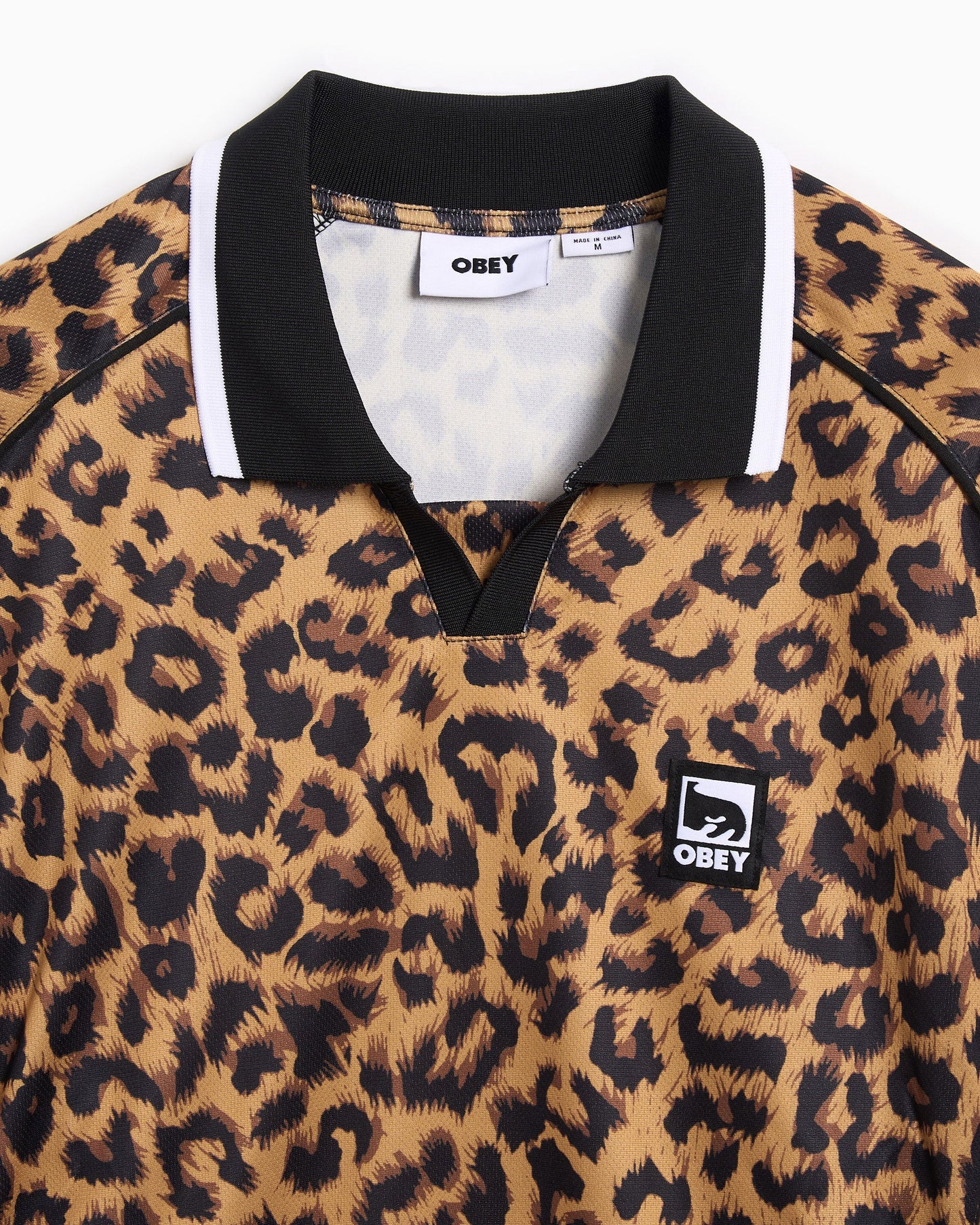Polo Relaxed OBEY Clothing Leopard para hombre