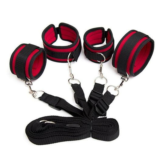Tied Bed Bondage Hand Cuffs & Ankle Cuffs For Couples Sexy Game - Adult Wellness Product product image for intimate wellness