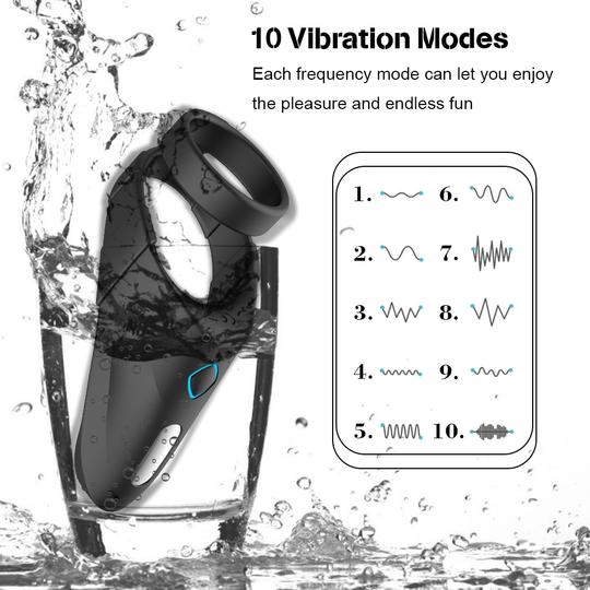 Double Penis Ring Vibrator With Taint Teaser
