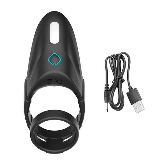 Double Penis Ring Vibrator With Taint Teaser - Vibrator product image for intimate wellness and personal care