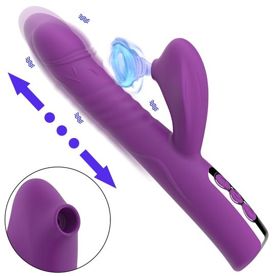 Thrusting Rabbit Vibrator Suction Vibrator For Women - Rabbit Vibrator product image for intimate wellness and personal care