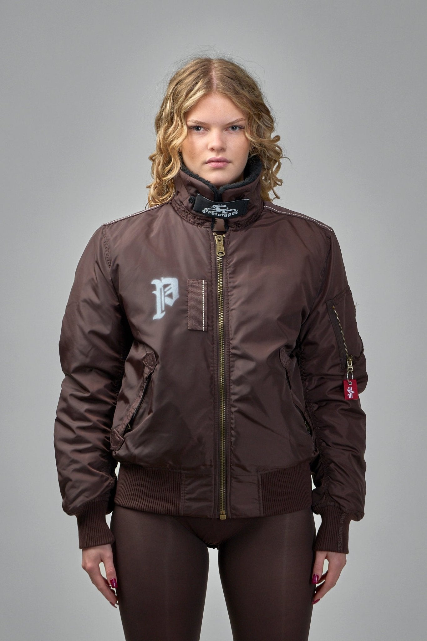 Black Nylon Reversible Bomber Jacket