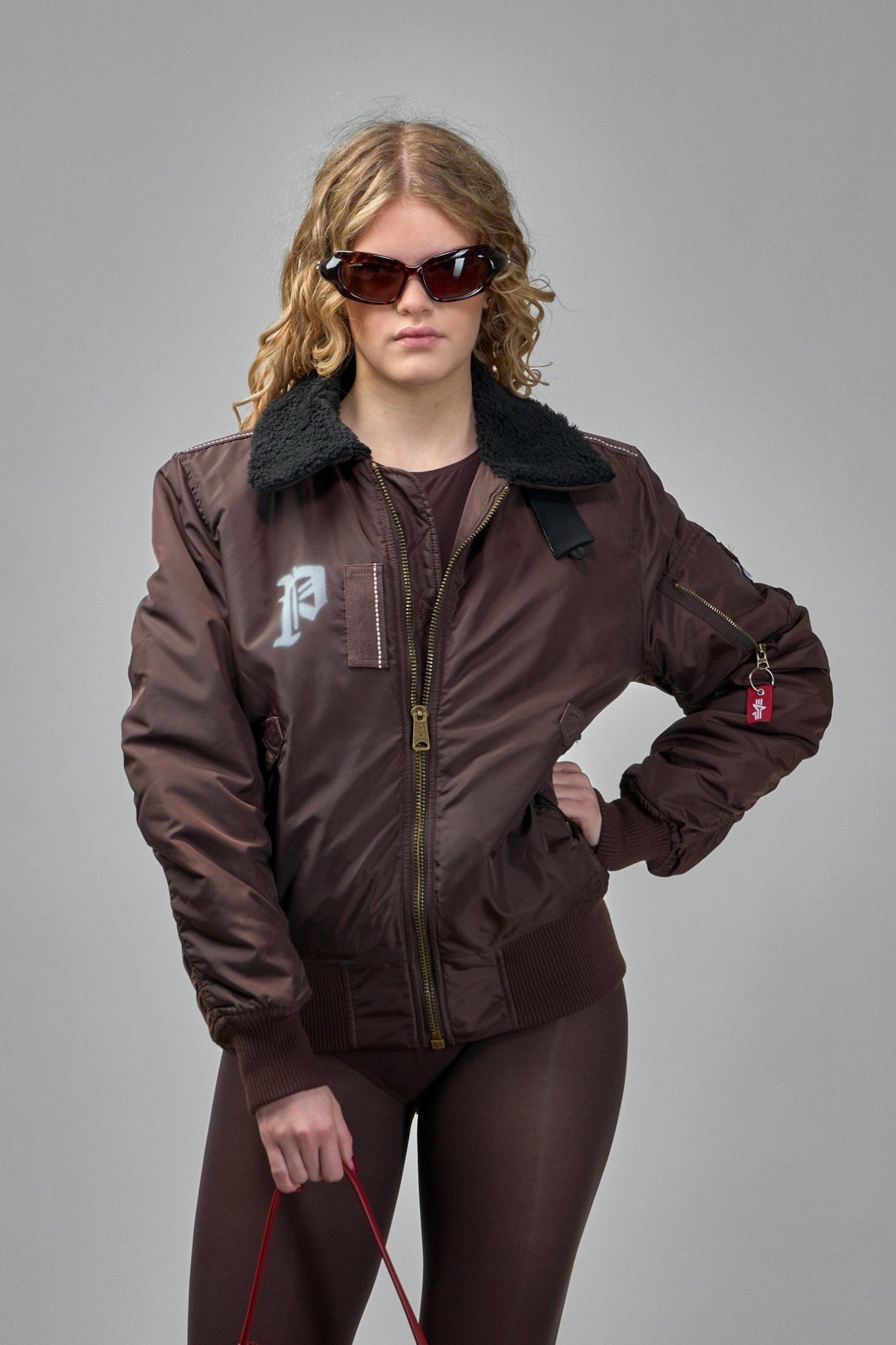 Black Nylon Reversible Bomber Jacket