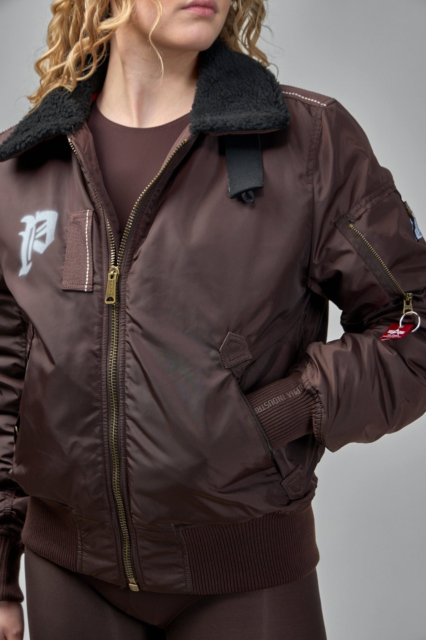 Black Nylon Reversible Bomber Jacket