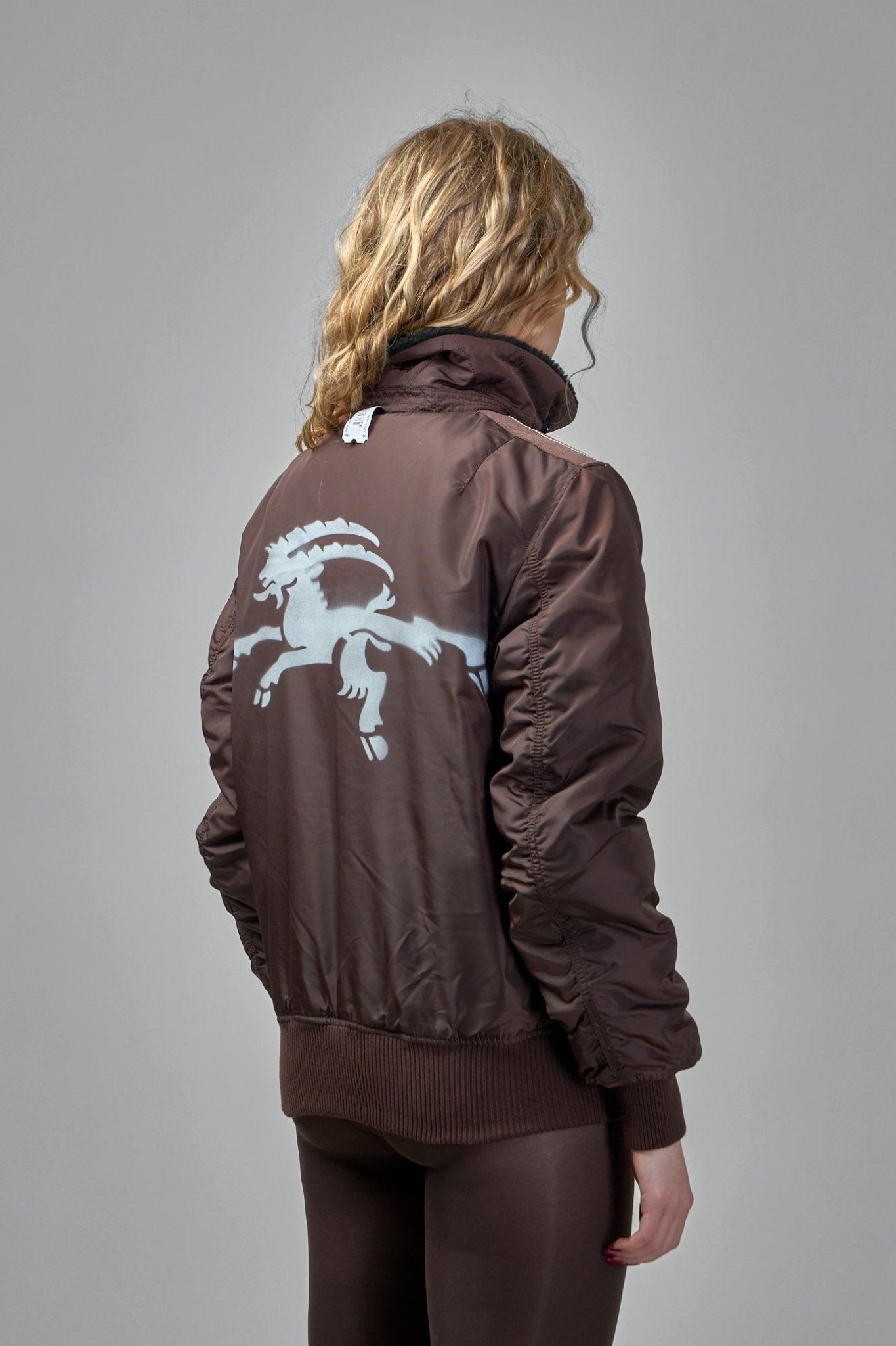 Black Nylon Reversible Bomber Jacket