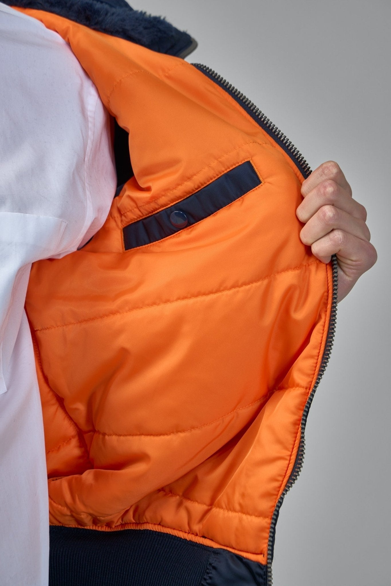 Bomber Jacket with Patch Pockets