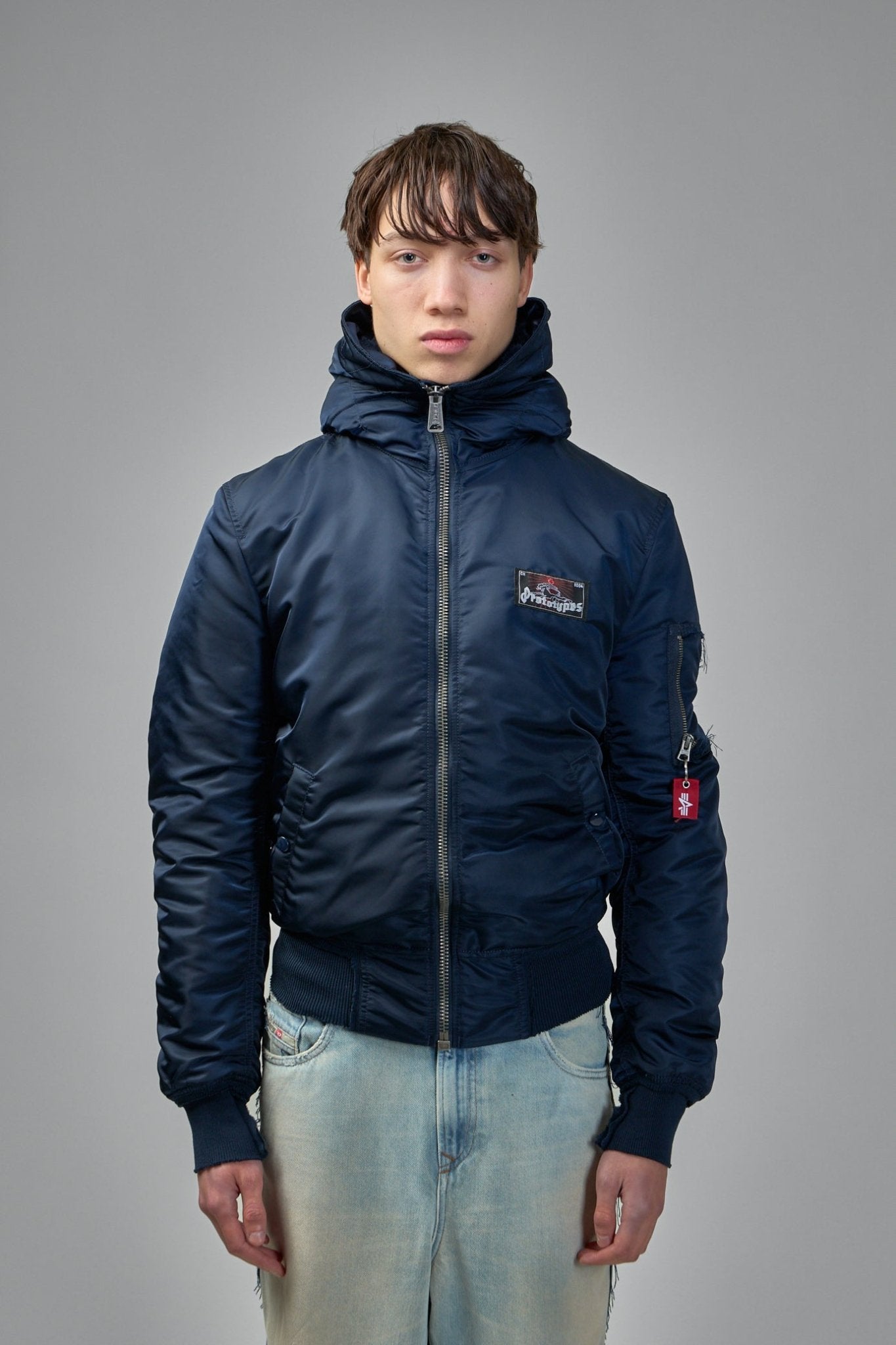 Bomber Jacket with Patch Pockets