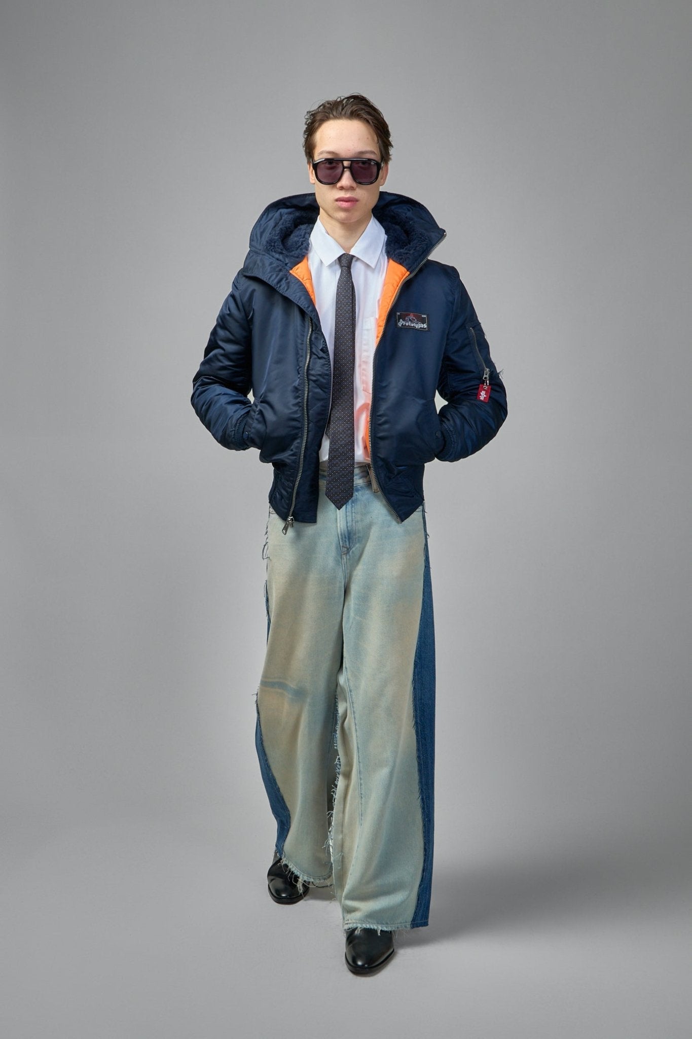 Bomber Jacket with Patch Pockets