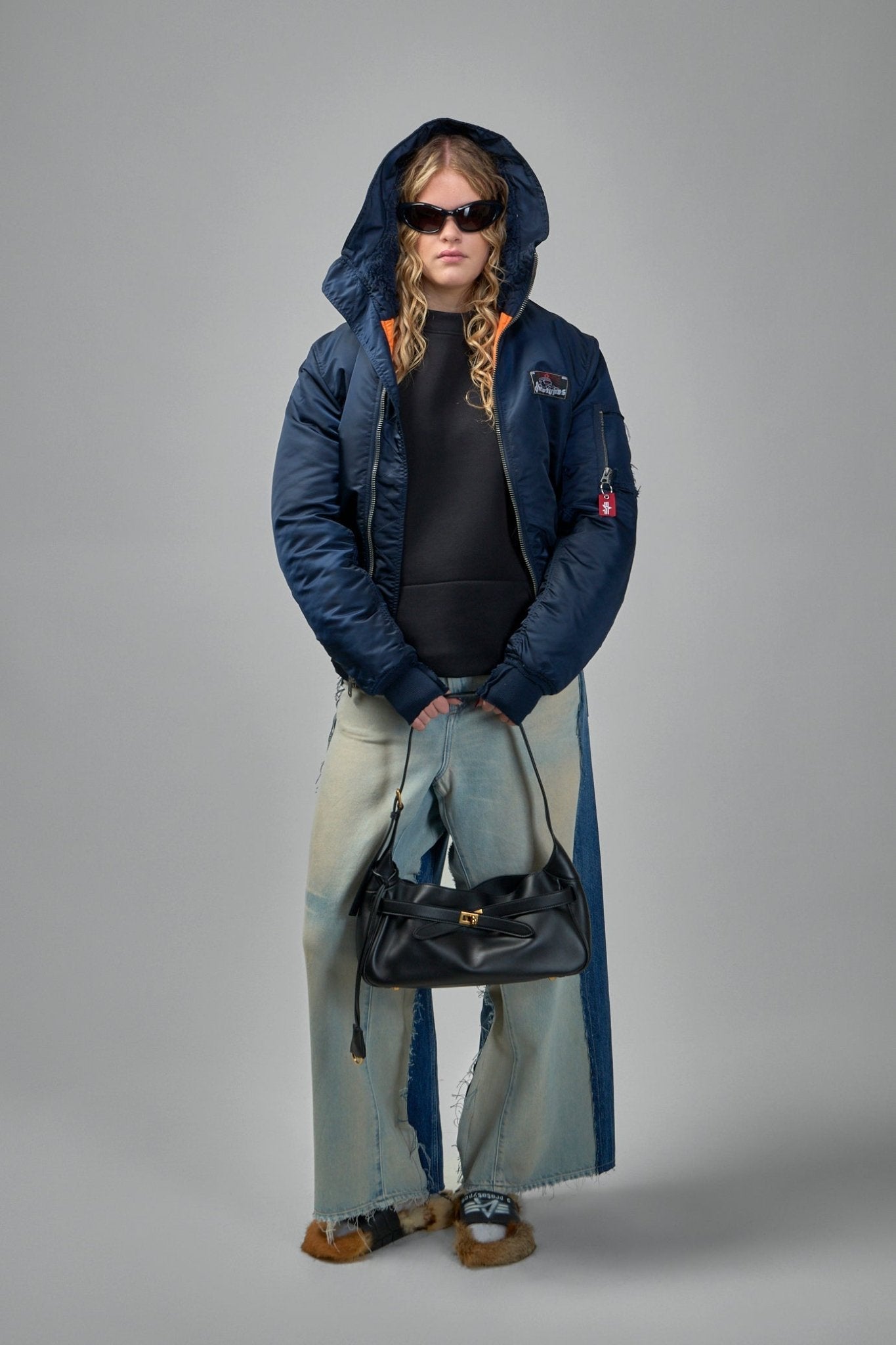 Bomber Jacket with Patch Pockets