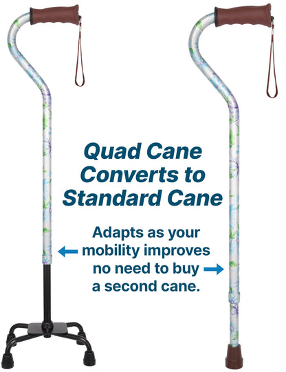 Heavenly Gardens: Supportive Quad Base Cane - Comfort Grip