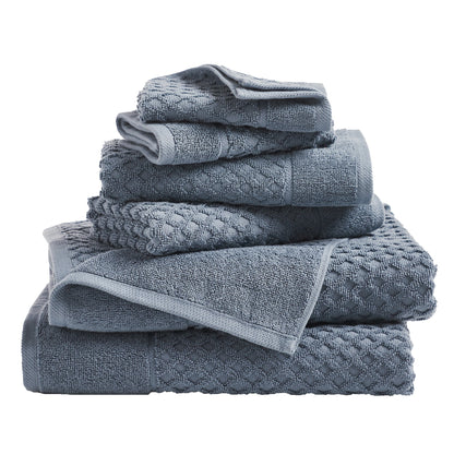 Cotton Diamond Waffle Weave Bath Towel Set - Grayson Collection