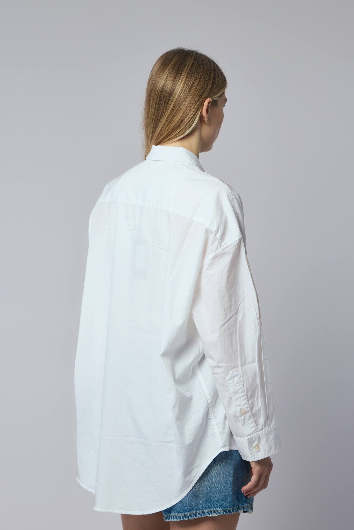 Drop Neck Oxford Shirt