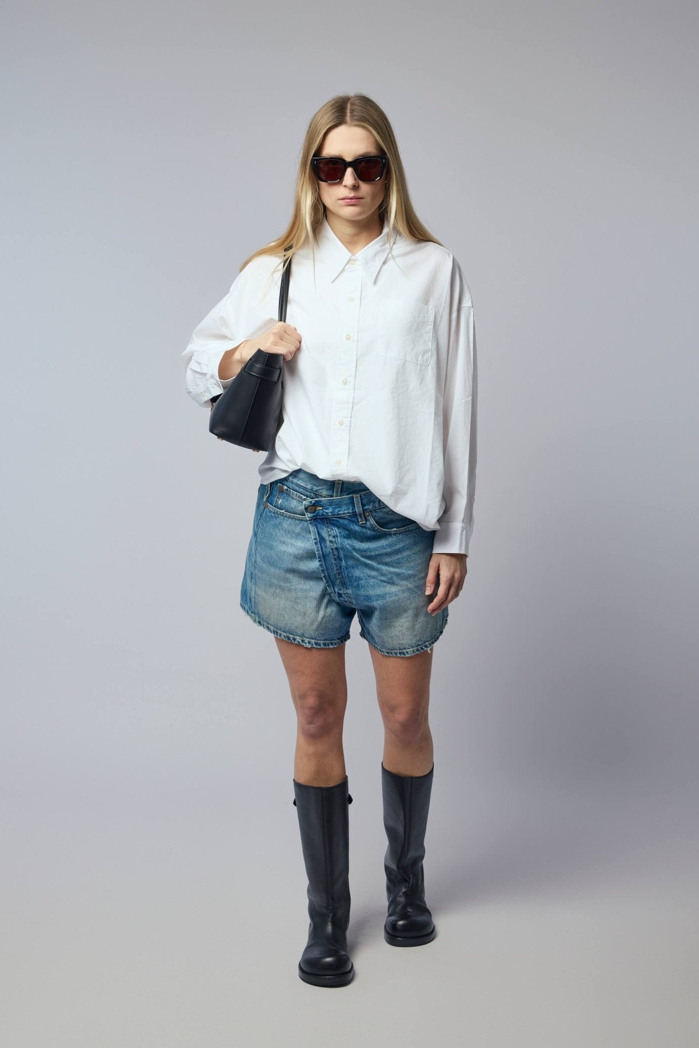 Drop Neck Oxford Shirt